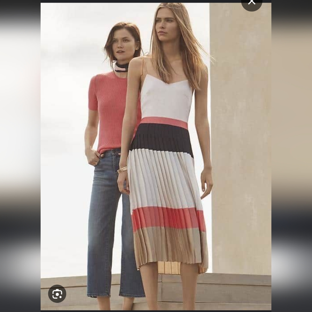 Banana Republic silky color block dress size 2